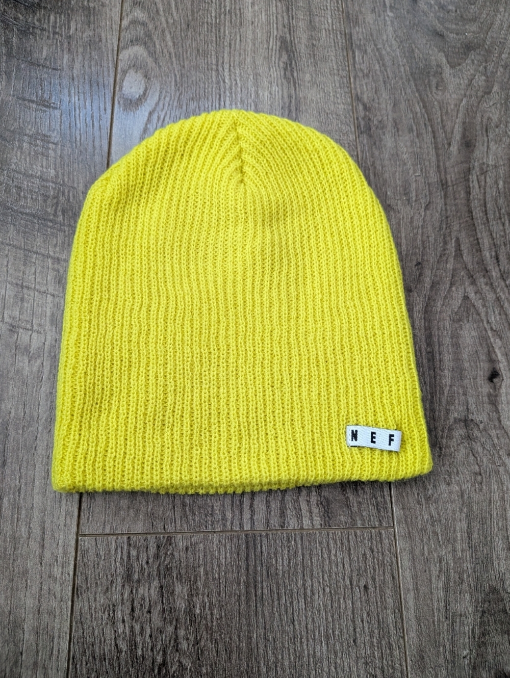 Neff Vibrant Yellow Ribbed Beanie